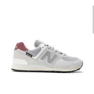 New Balance Women’s 574 Arctic Gray and Maroon Sneakers